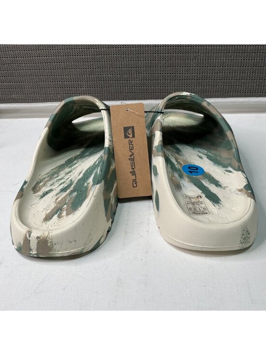 Quiksilver Men\'s Cloud Break Slides Camouflage Green & Beige Size 10 Sandals main image 7